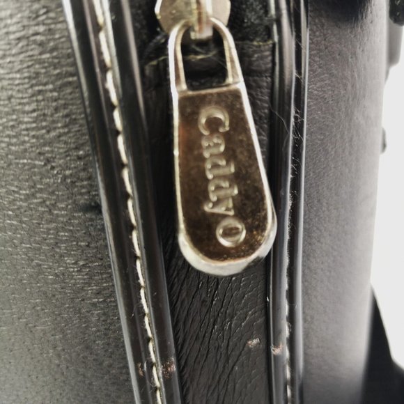 Caddy O Genuine Leather Wine Carrying Tote Case With Chiller / Zip Black Leather - Picture 6 of 10